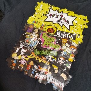 90's Baby Theme Black Gildan Graphic T-shirt Unisex Size Medium Heavy Cotton